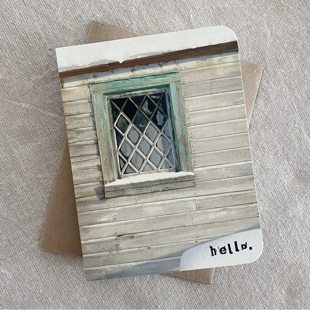 4/$20- Handmade Antique Window Greeting Card